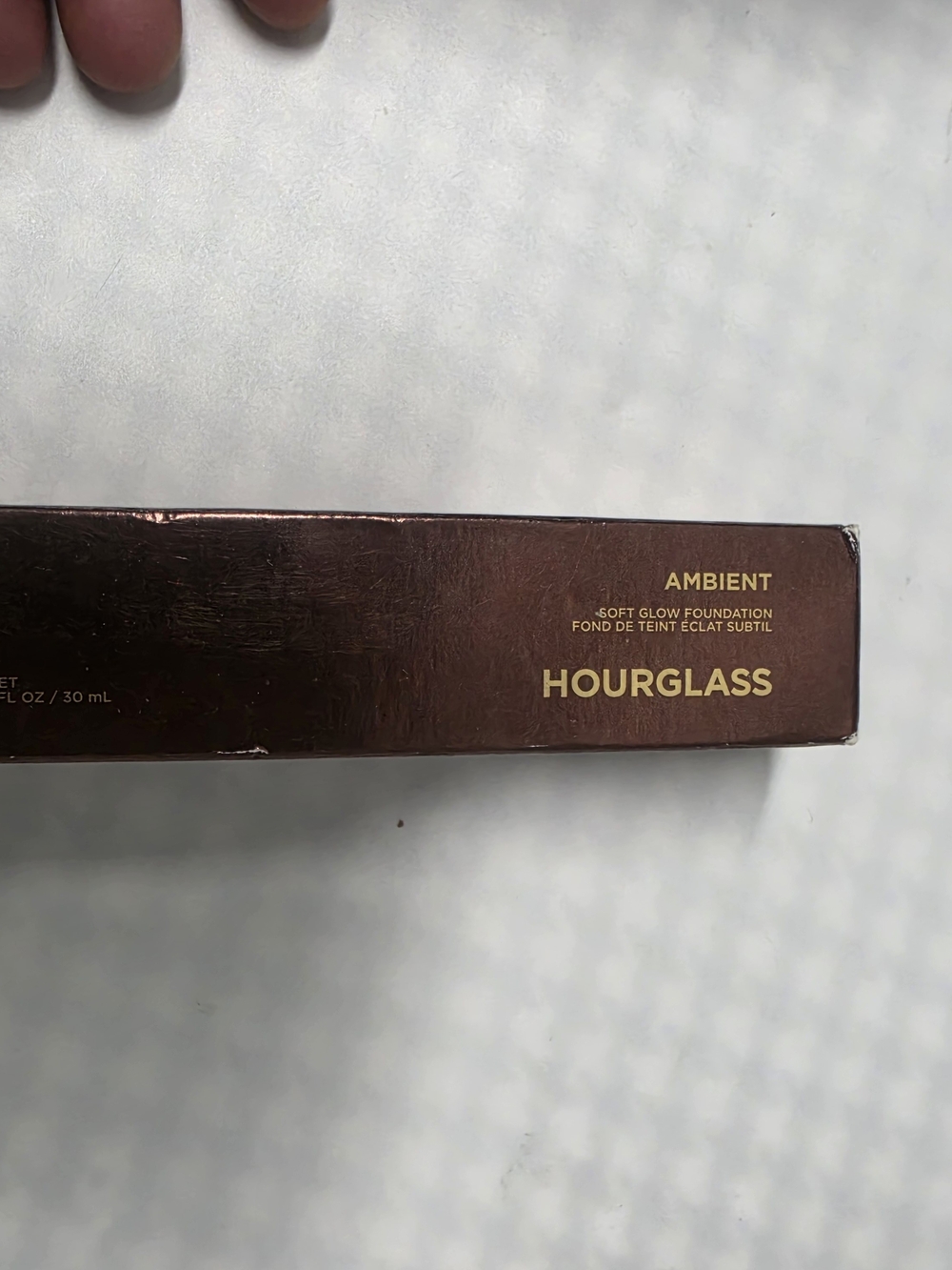 Hourglass Ambient Soft Glow Foundation Box - Brown with Gold Text